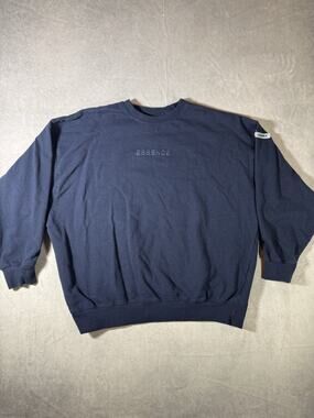 Better Unsaid Essence Crewneck Sweatshirt Navy Blue Large Elevated Streetwear
